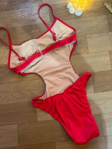 Chic Red One-Piece Swimsuit