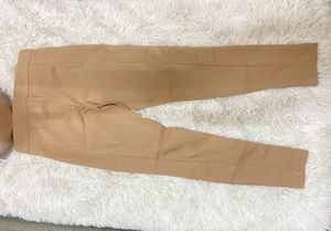 Stylish Camel Colored Zipper Ankle Pants