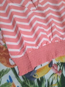 Coral Chevron Tank Top