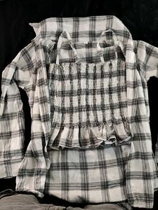 Casual Regular Checkered Women Shirt With Top