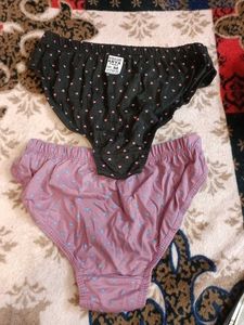 Combo Cute Heart Print Briefs