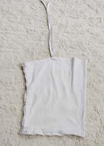 White Halter Neck Tube Top