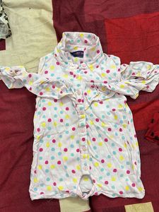 Cute Polka Dot Baby Romper