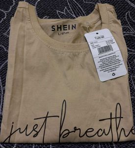 SHEIN "Just Breathe" Graphic Tee