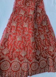Stunning Red Embroidered Lehenga Choli