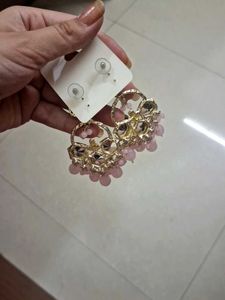 Dazzling Hexagon Gem Drop Earrings