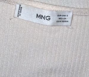 MANGO Chic One-Shoulder Ribbed Tank Top- unused