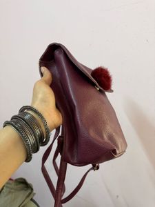 Burgundy cute Backpack