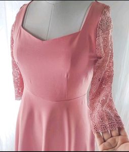 Elegant Pink Midi Dress