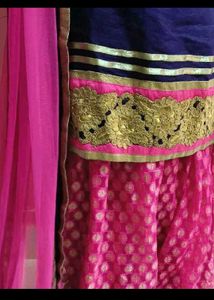 Elegant Blue &amp; Pink Lehenga Choli