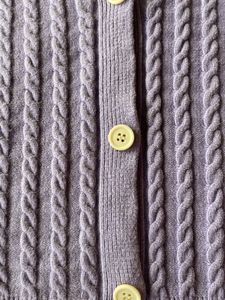 Lavender Cable Knit V-Neck Vest