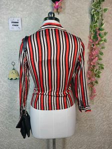 Chic Striped Button-Up Blouse