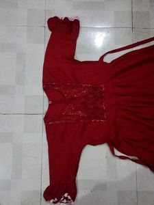 Red frock kurti