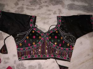 Embroidered Black Blouse