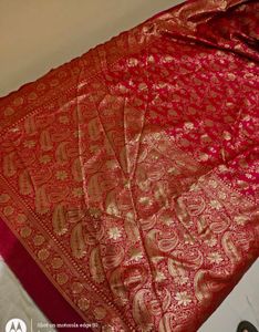 Stunning Pink Banarasi Silk Saree