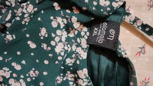 Romantic Green Boho Floral Dress