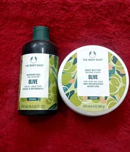 The body shop olive combo shower gel and butter