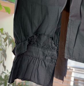 Chic Black Ruffled Top