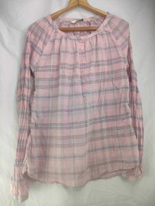 Pink Plaid Button-Up Top LR-2
