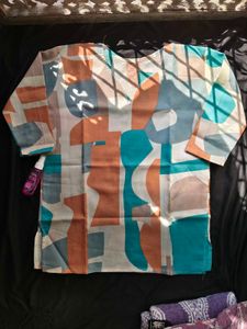 Abstract Print Cotton Kurta