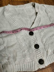 Winter Cozy Cable Knit Cropped Cardigan