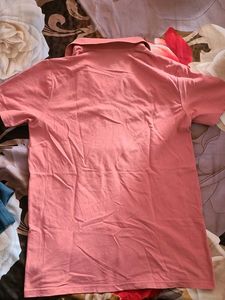 Decathlon Men's Peach Polo Shirt