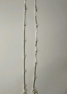 Silver Beaded Anklet