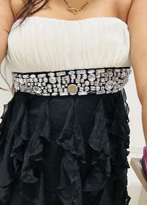 Chic Black &amp; White Party Dress