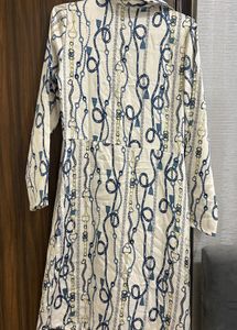 Elegant Print Button-Up Midi Dress