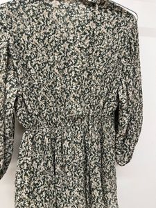 Olive And White Shaded Top