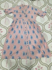 Zudio Pink Floral Kurta M/S