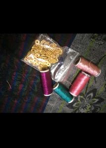 Embroidery Thread & Golden Charms(100)