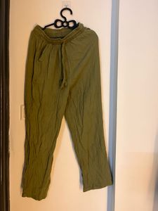 Olive Green Casual Pants