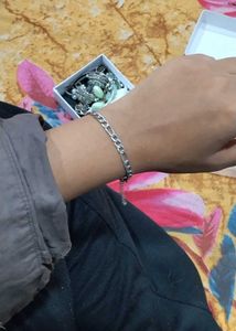 Silver Figaro Chain Bracelet