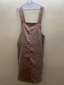 Brown Corduroy Pinafore Dress