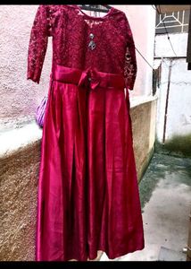 Elegant Lace Sleeve Maxi Dress