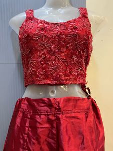DIWALI SALE🚨Stunning Red Sequin hEmbellished Lehe