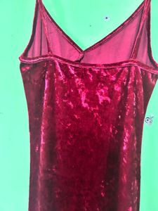 Velvet Maxi Dress with Slit