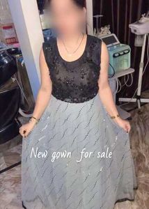 Designer Black &amp; Blue Gown