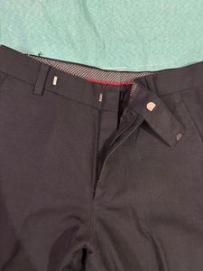 Dark Navy Blue Slim-Fit Formal Pants