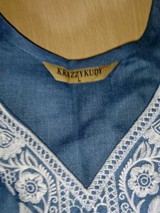 Beautiful Blue Embroidered Kurta