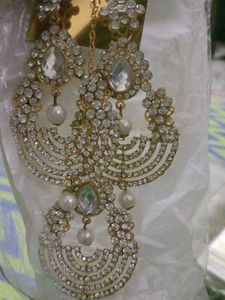 Stunning Bridal Jewellery Set with Pearls &amp; Crysta