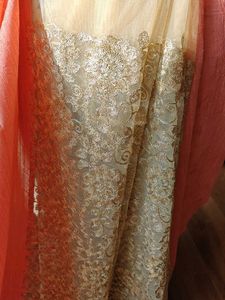 Gold Peach Saree+ 2 blouses