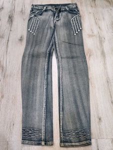 Stylish Embroidered Denim Jeans
