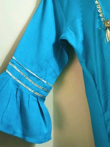 Blue Tunic with Gold Accents