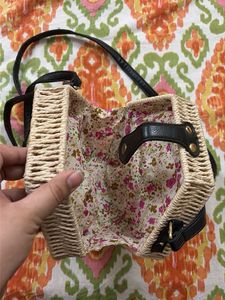 Hexagonal Woven Crossbody Bag