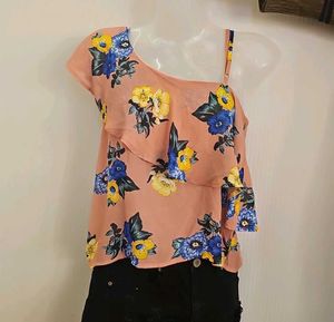 Floral One-Shoulder Top