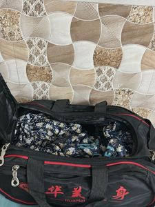 Black HuaMei Fitness Duffle Bag