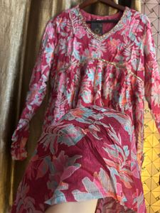 Floral Print nyra chinnon Kurta set