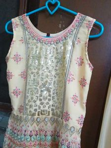 Embroidered Kurta and Sharara Set